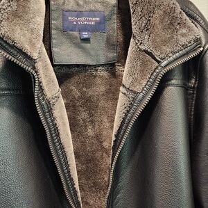 RoundTree & Yorke Jacket Sherpa Lined Faux Leather Jacket